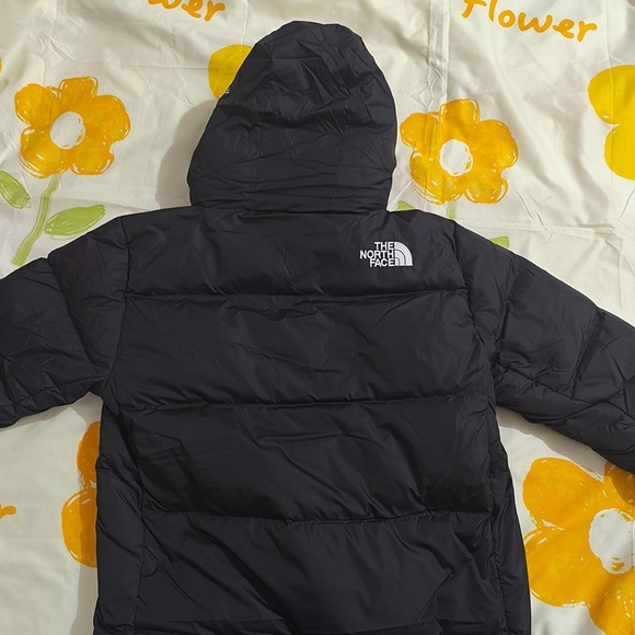 The North Face Black Long Hooded Down Jacket - Picture 10 of 11